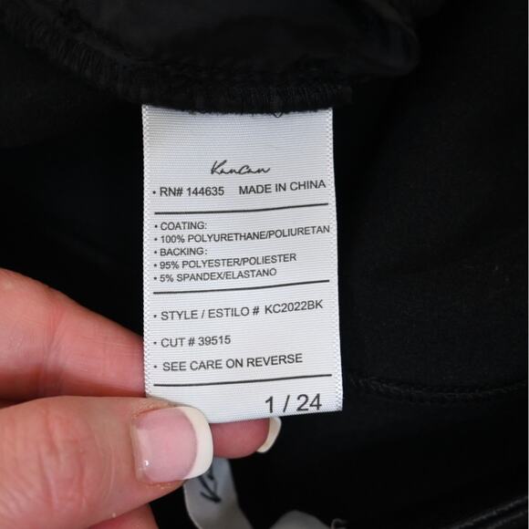 KanCan Womens 1/24 Faux Leather Black Mini Boot Pants/Jeans KC2022BK - Picture 10 of 11